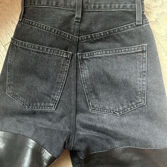 AGOLDE Pieced 90's Pinch Waist Jean in Howl & Detox Leather size 23 - Picture 5 of 8